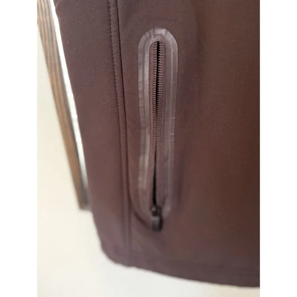 Ariat Softshell Vest Dark Brown Western Lightweight Zip Fleece Lined Mens Medium - Picture 6 of 12